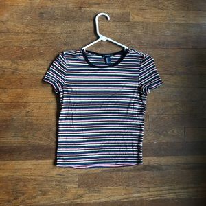 Colorful striped tee